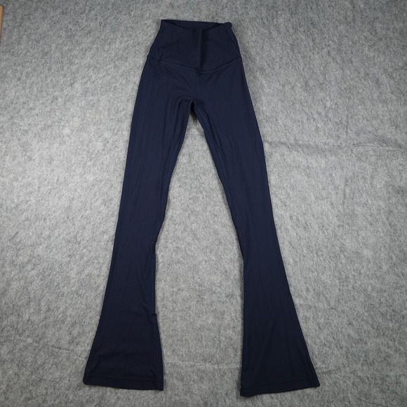 lululemon athletica Pants - Lululemon Leggings Women 2 Navy Ribbed Align High Rise Mini Flare Pants Yoga Gym